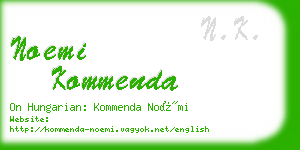 noemi kommenda business card